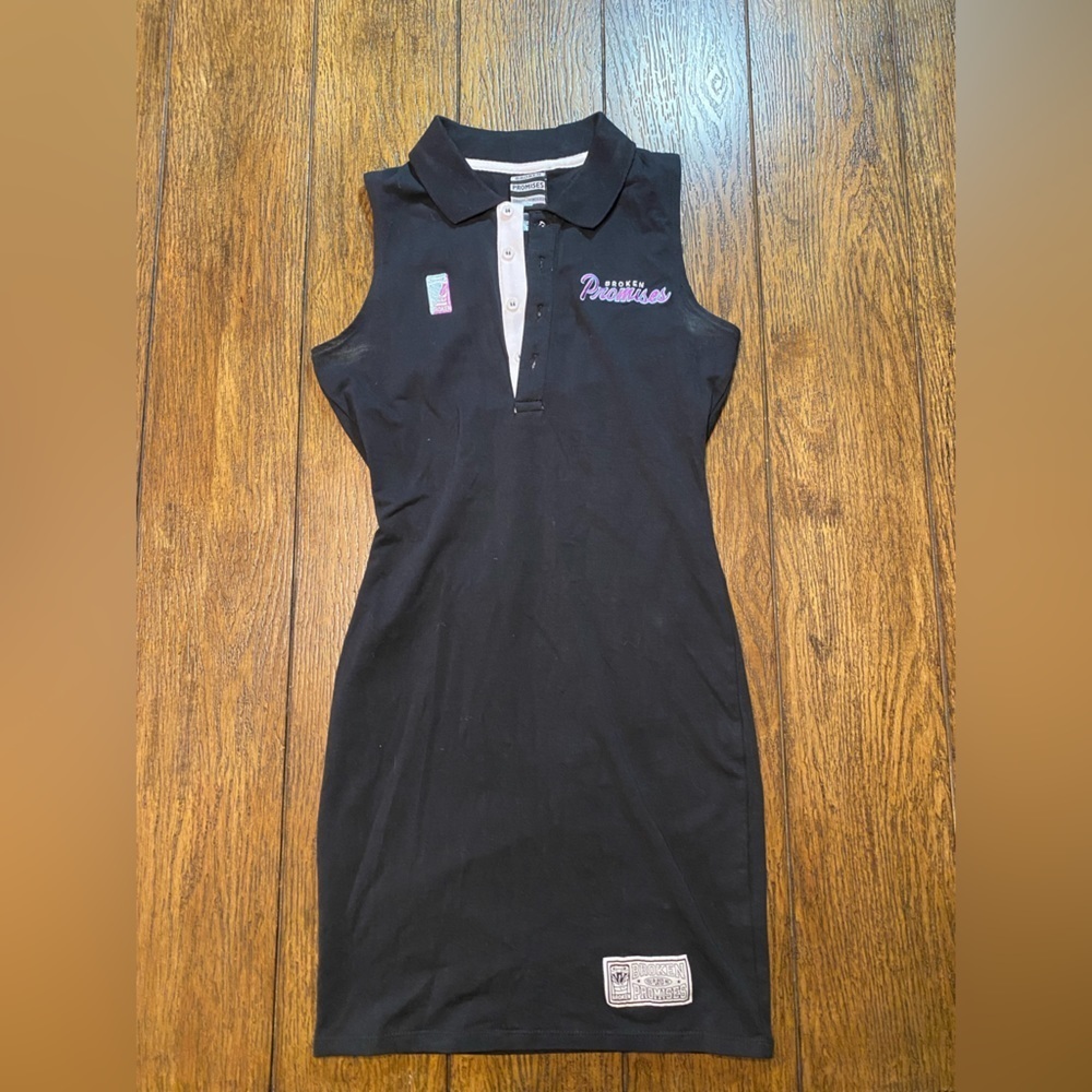 Broken Promises Black Mini Dress Size M B7